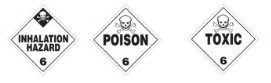 Class 6 Hazmat Toxins and Infectious Substances Placards